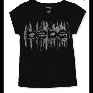 🎉BeBe Girls Bling Logo sparkle T -Shirt short sleeves